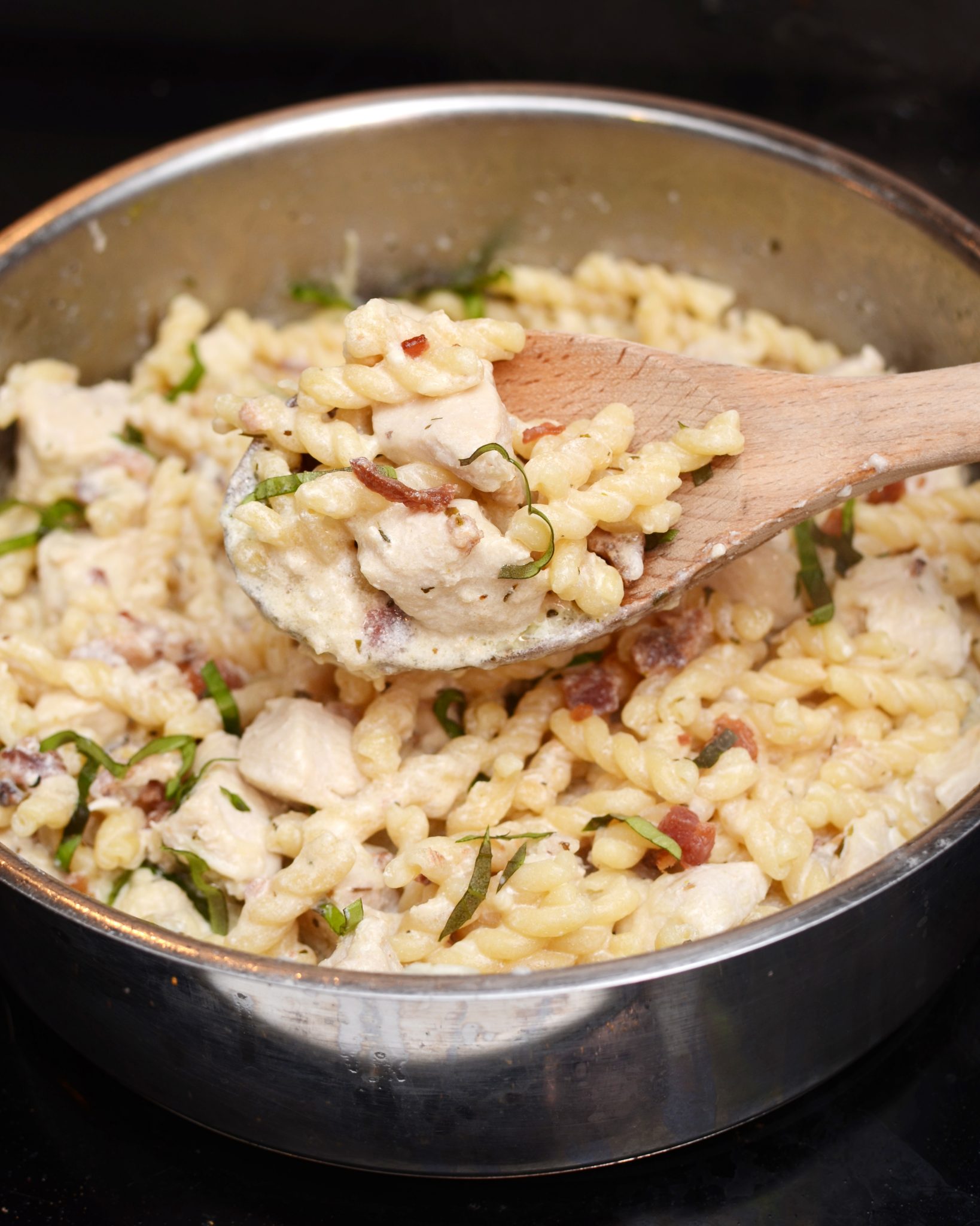 One Pan Chicken Alfredo Pasta - Like Mother, Like Daughter