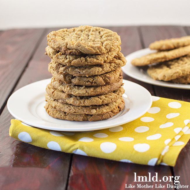 Flourless Peanut Butter Cookies - Like Mother Like Daughter