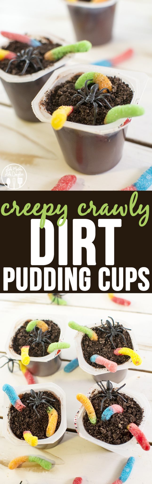 Creepy Crawly Dirt Pudding Cups - These 
