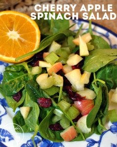 spinach apple cherry salad
