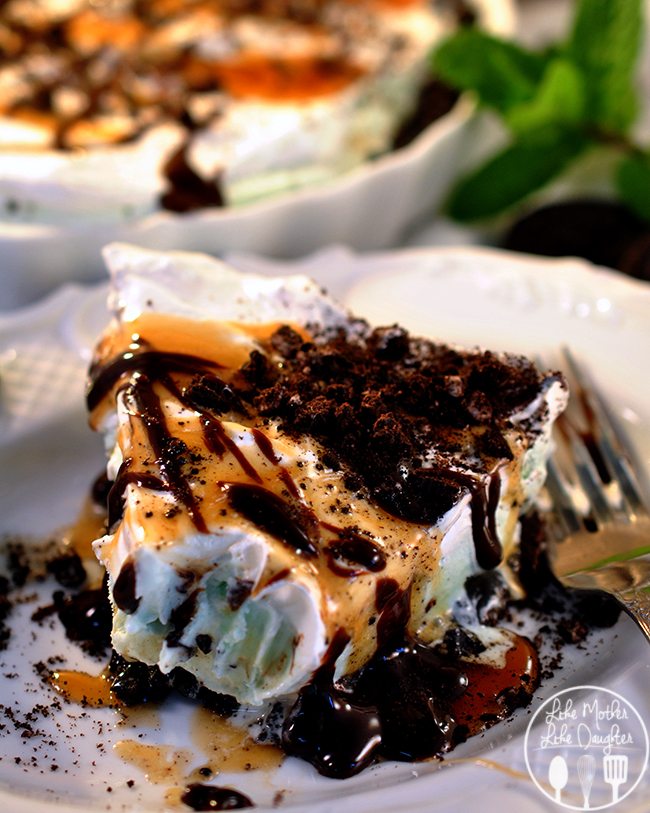 Mint Chocolate Chip Ice Cream Pie Like Mother, Like Daughter