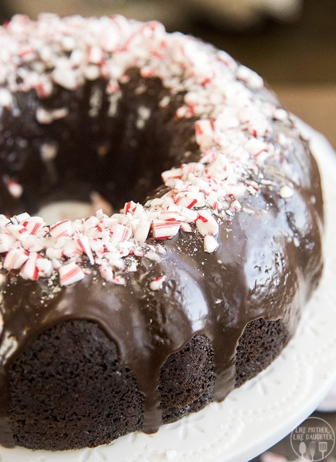 Chocolate Peppermint Bundt Cake - Like Mother, Like Daughter
