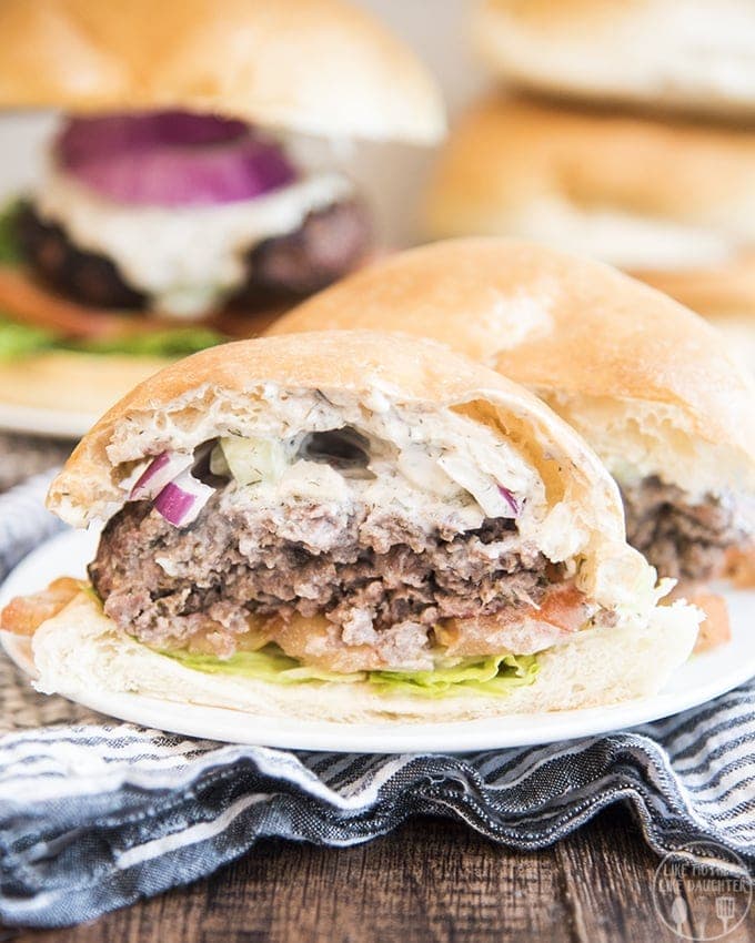Greek Gyro Lamb Burgers - Like Mother, Like Daughter