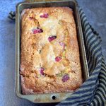 Flavor bursts of raspberries and white chocolate chips laced together in a moist bakery fresh banana bread.