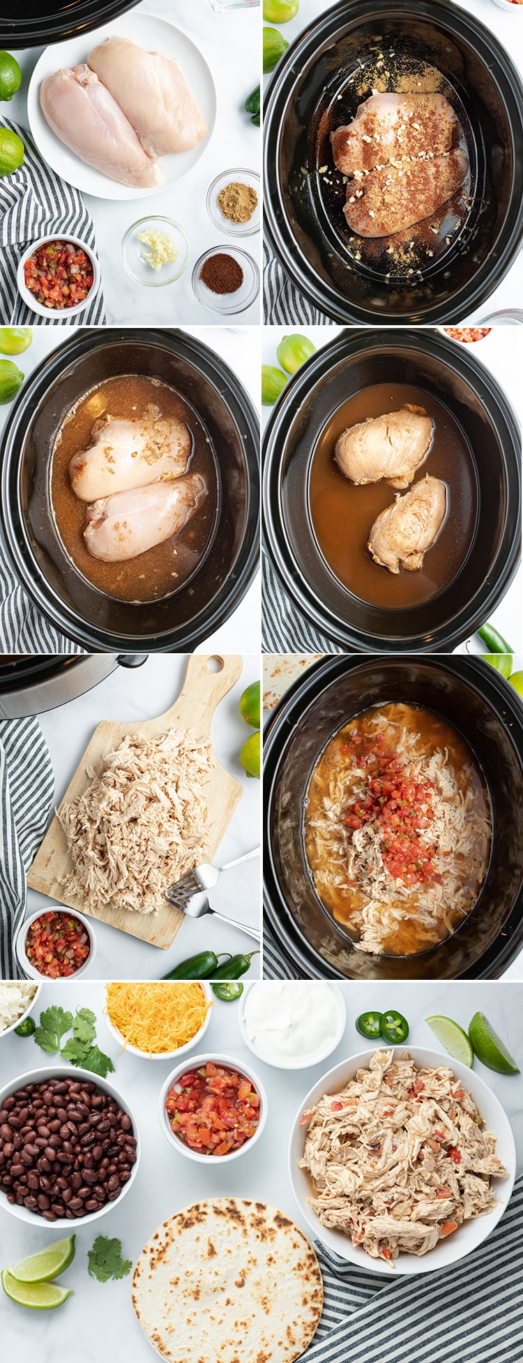 How to make crockpot chicken tacos