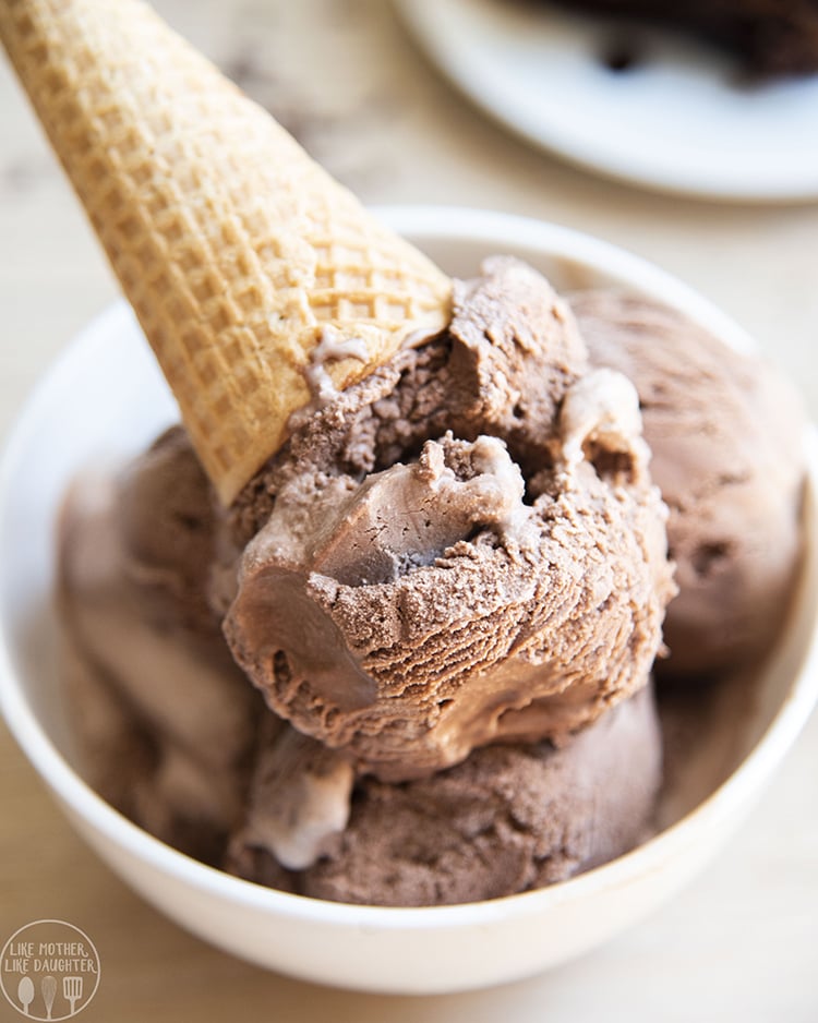 A bowl of chocolate ice cream is the perfect way to cool down