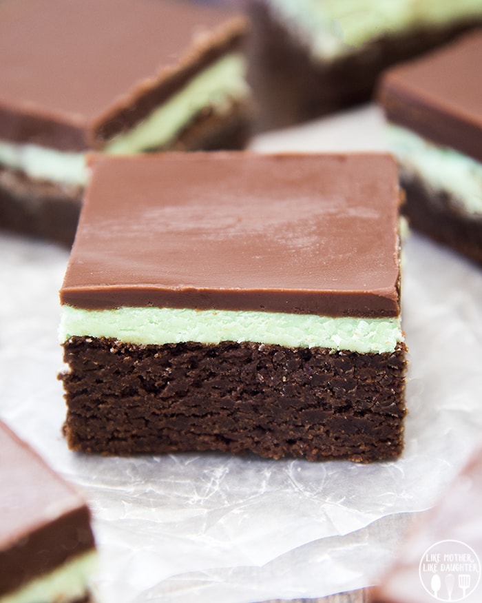 Chocolate Mint Brownies with Mint Frosting