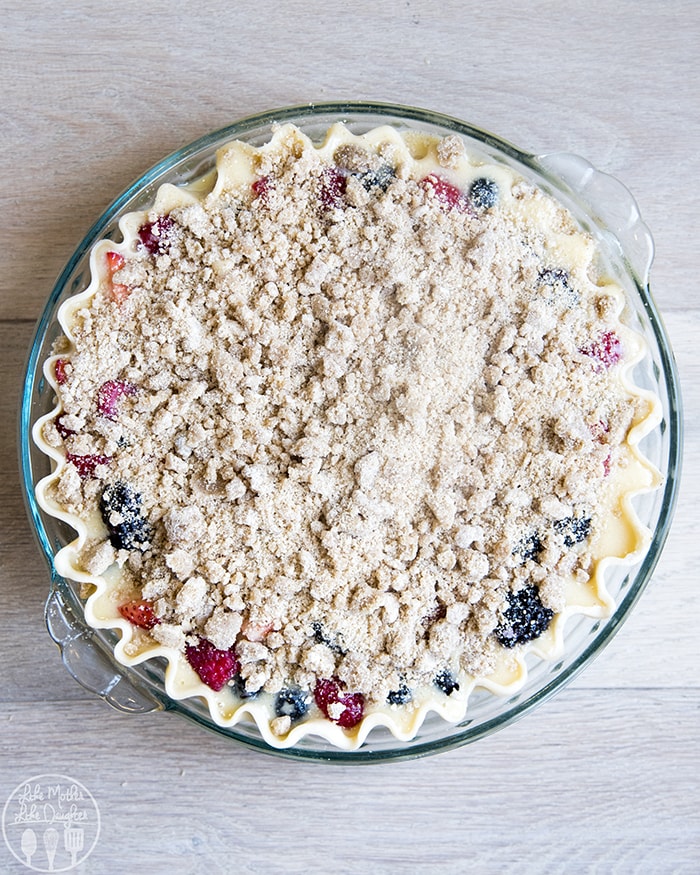 Mixed Berry Custard Pie