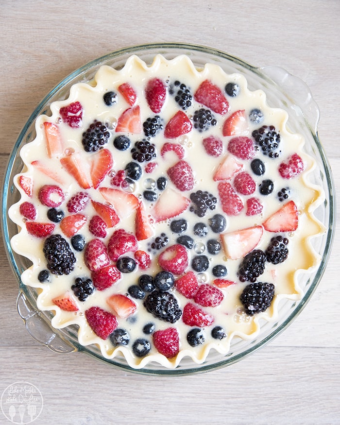 Berries and Cream Custard Pie