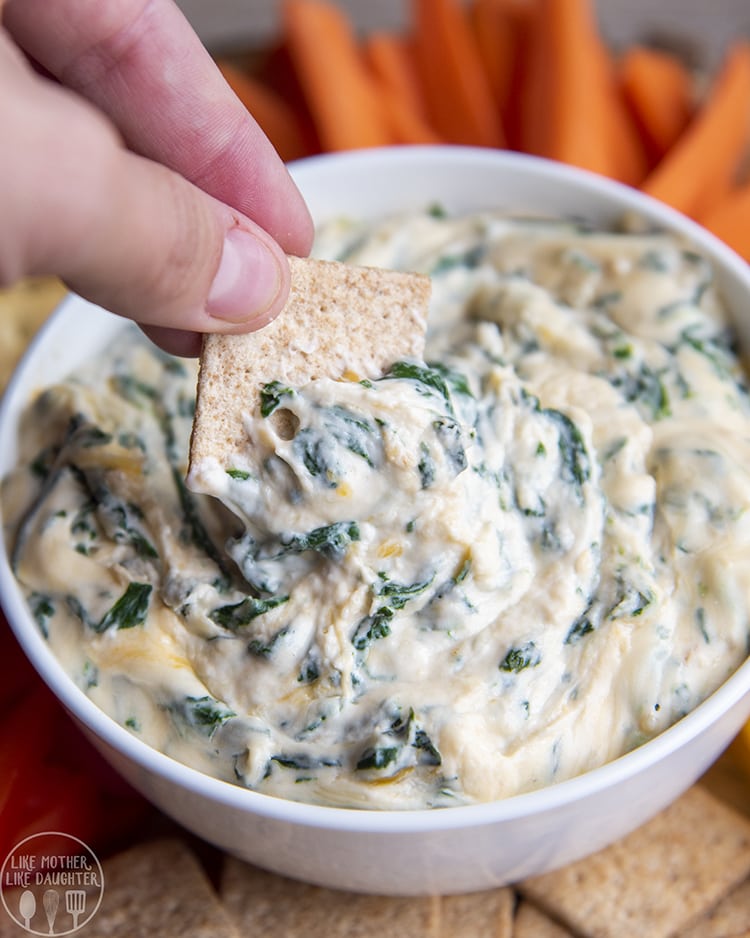Microwave Spinach Dip is the perfect creamy, cheesy, dip for a party