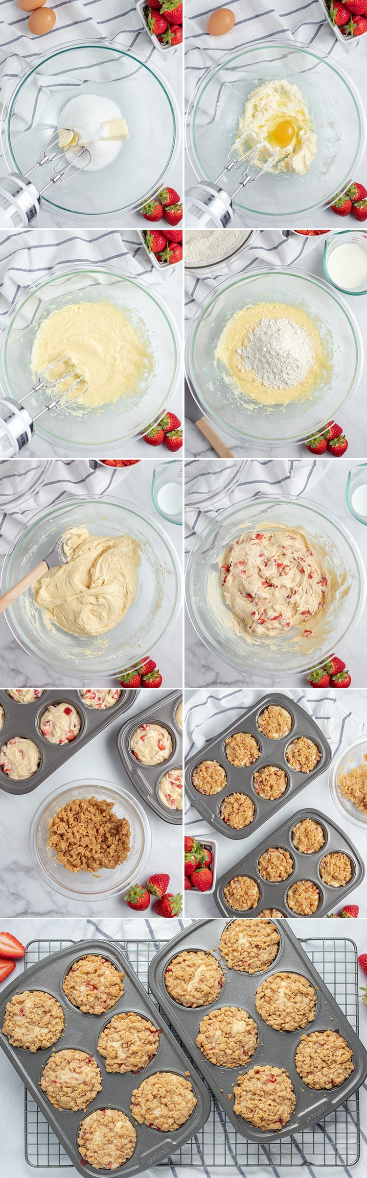 How to make strawberry muffins with step by step photos