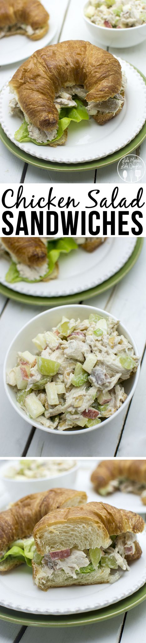 Top view of chicken salad in a white bowl.