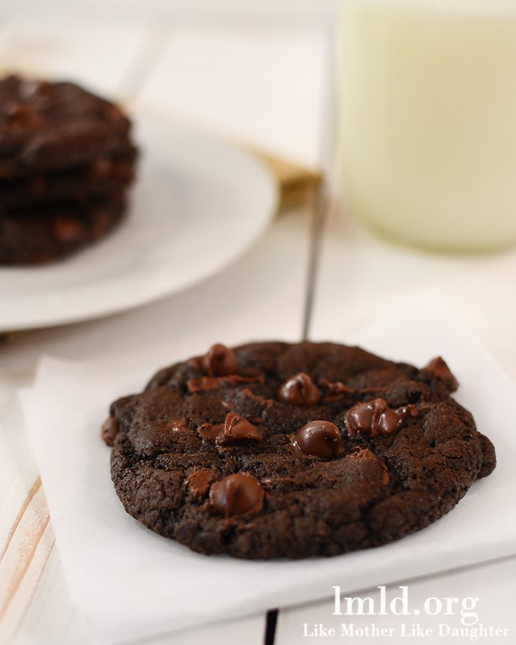 Double chocolate cookies for two