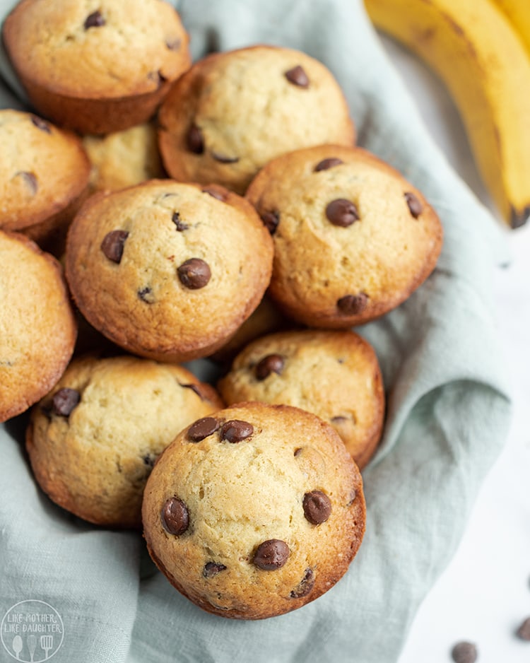 Banana Chocolate Chip Muffins are perfect for breakfast or a snack!