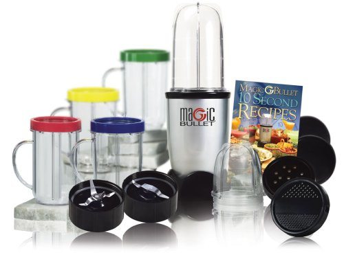 Front view of a magic bullet blender.