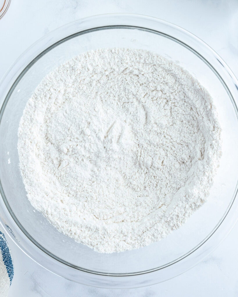 A bowl of flour. 