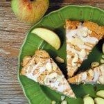 Almond Oatmeal Apple Scones are stuffed with fresh apples and oatmeal; flavored with cinnamon, nutmeg, cardamon baked to a perfection.
