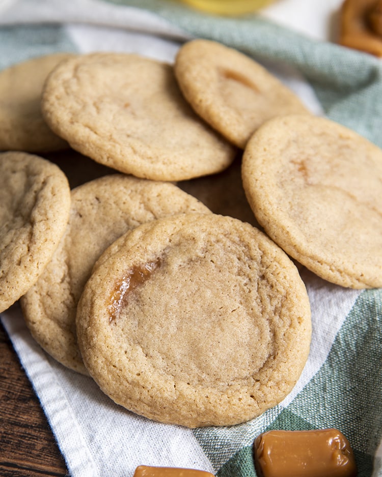 A stack of apple cider cookies.
