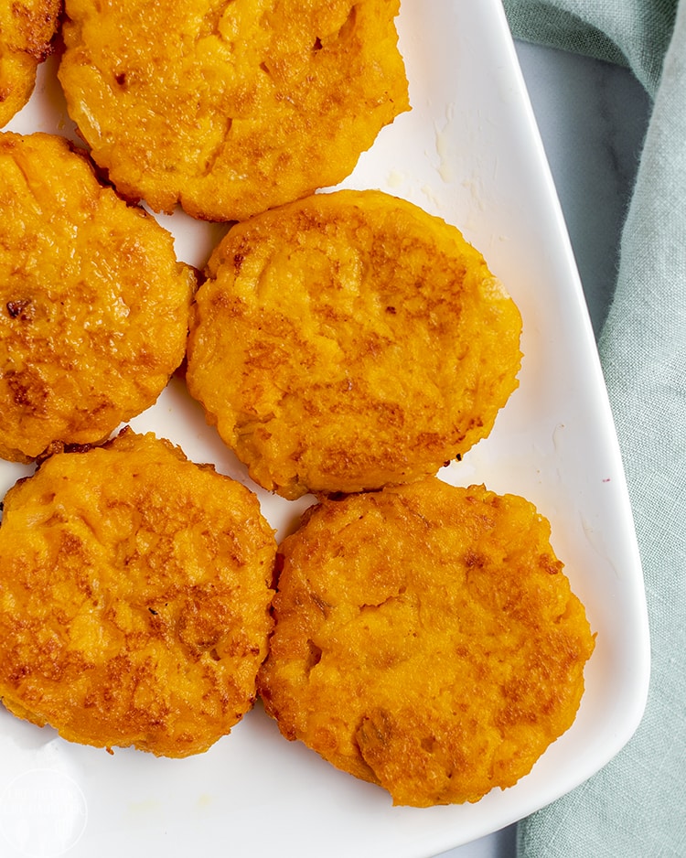 Sweet Potato Patties can be made with leftover mashed sweet potatoes
