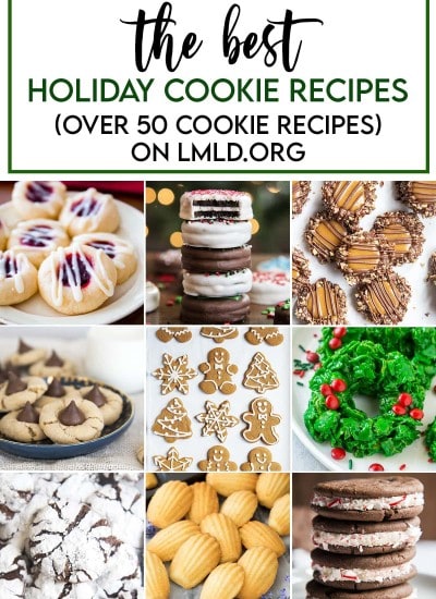 Title card collage for holiday cookie recipes.
