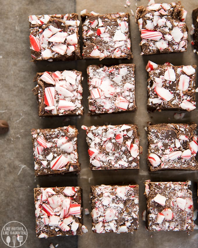 Candy Cane Fudge made in the microwave