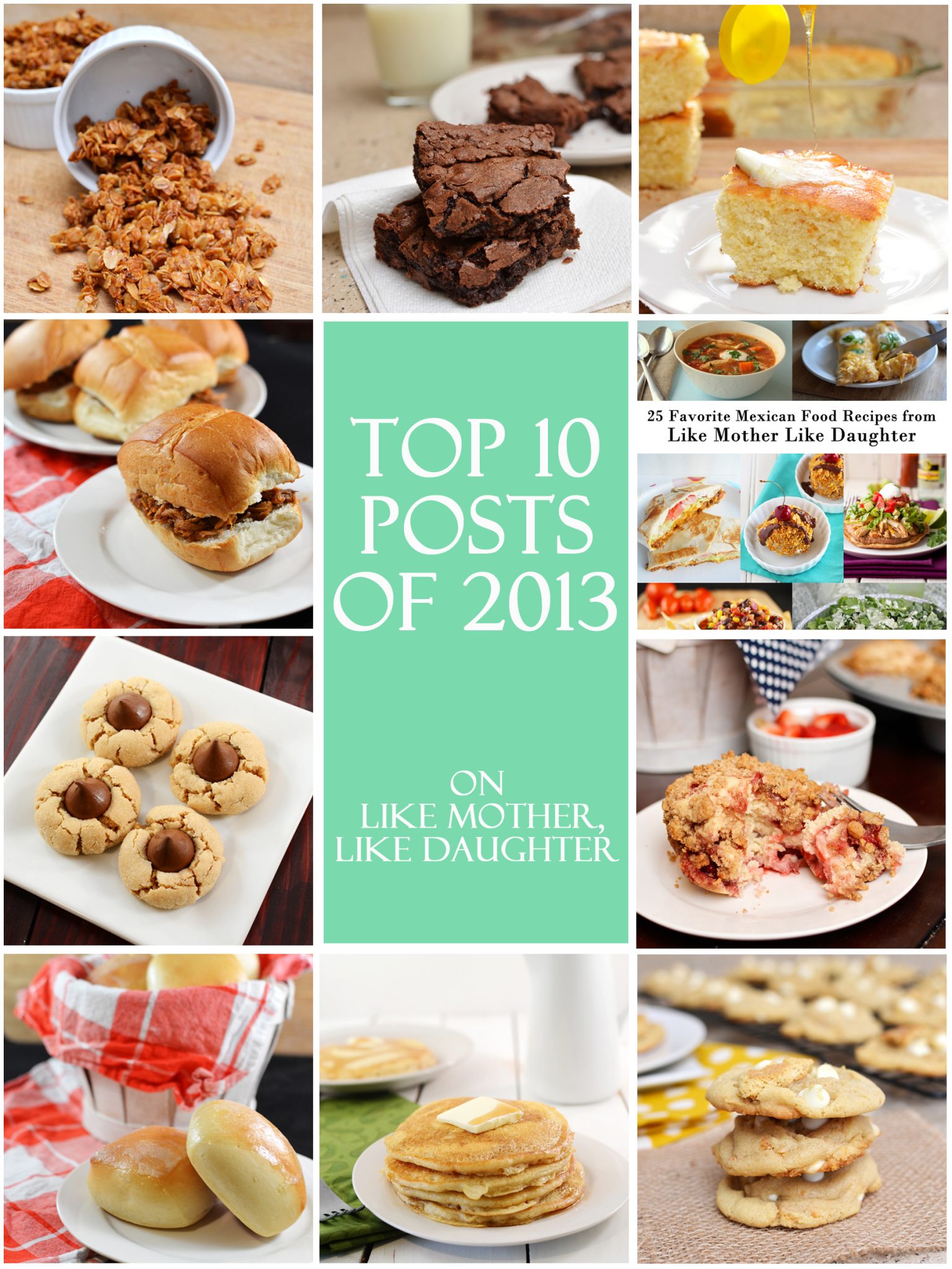 Title card collage for top 10 posts of 2013 on like mother like daughter.
