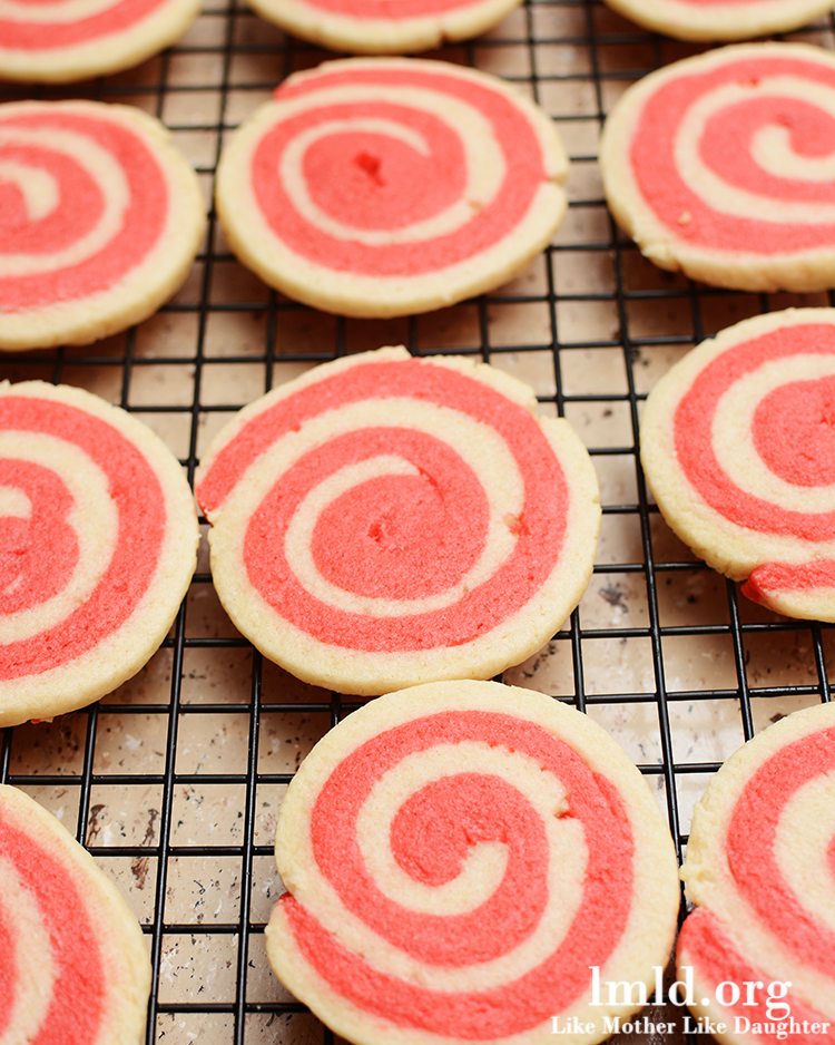 Valentine's Day Sugar Cookies Pinwheels