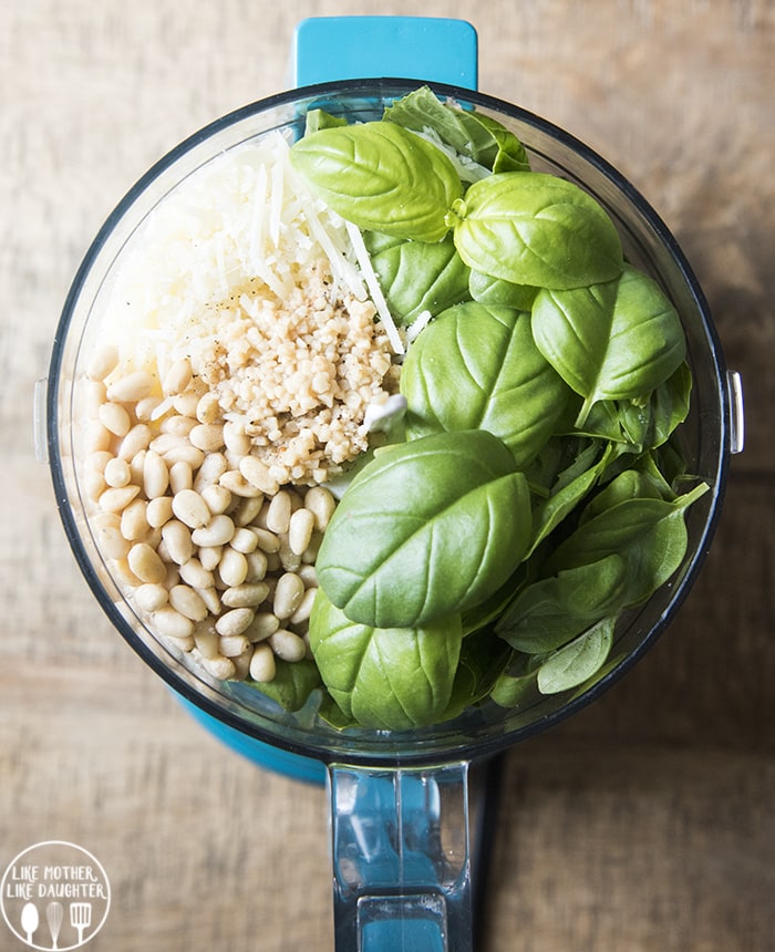 This pesto recipe is so easy to make with only 7 ingredients, its perfect for pasta, pizza, chicken, and more! 