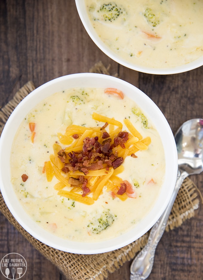 Broccoli Cheese Soup - Like Mother Like Daughter