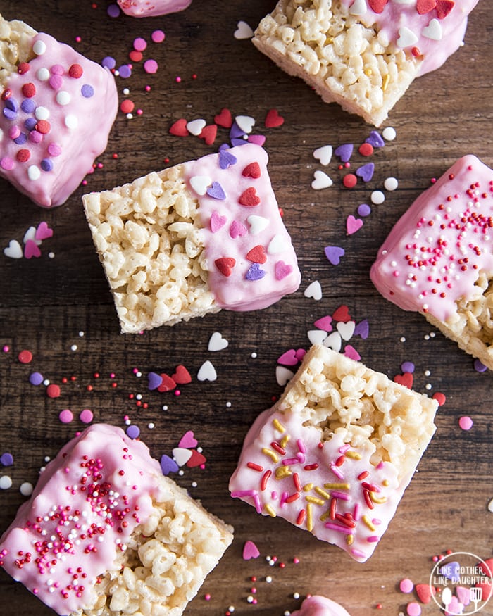 Pink Rice Krispy Treats - Like Mother Like Daughter