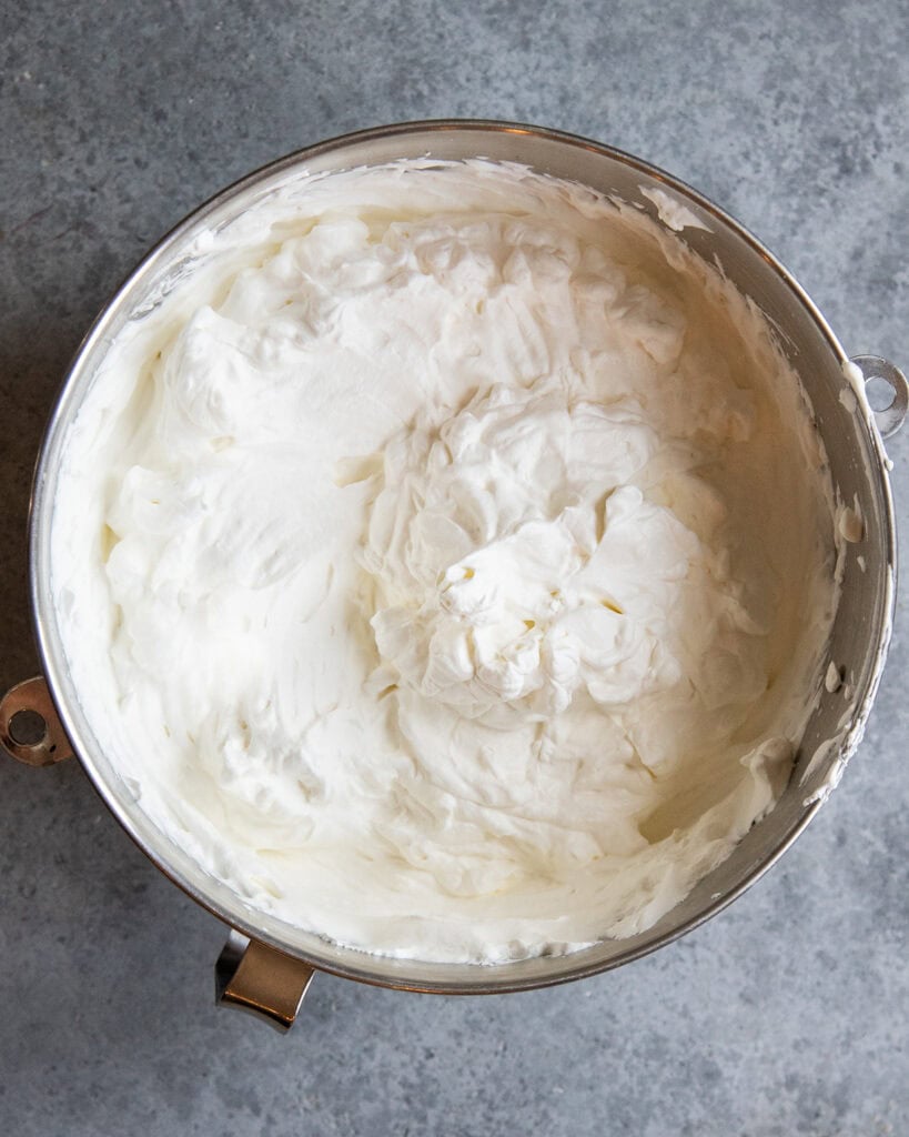 A bowl of whipped cream.