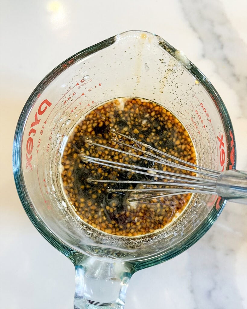 A bowl of homemade teriyaki sauce.