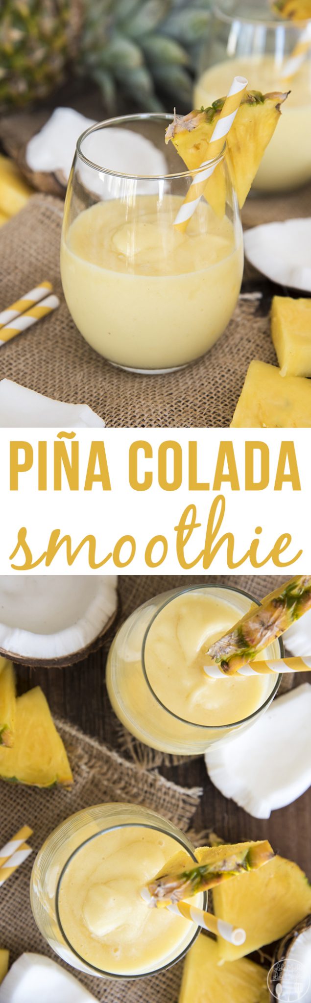 Pina Colada Smoothie - This delicious smoothie is a perfect refreshing combination of pineapple and coconut that you can enjoy all year long.