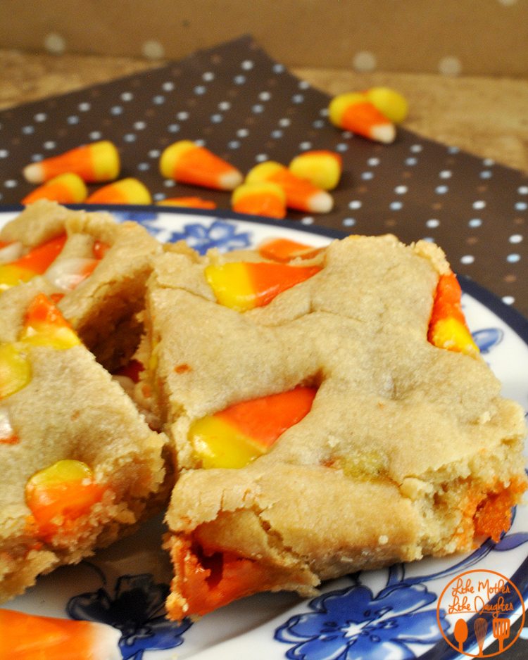 Candy Corn Peanut Butter Bars Like Mother, Like Daughter
