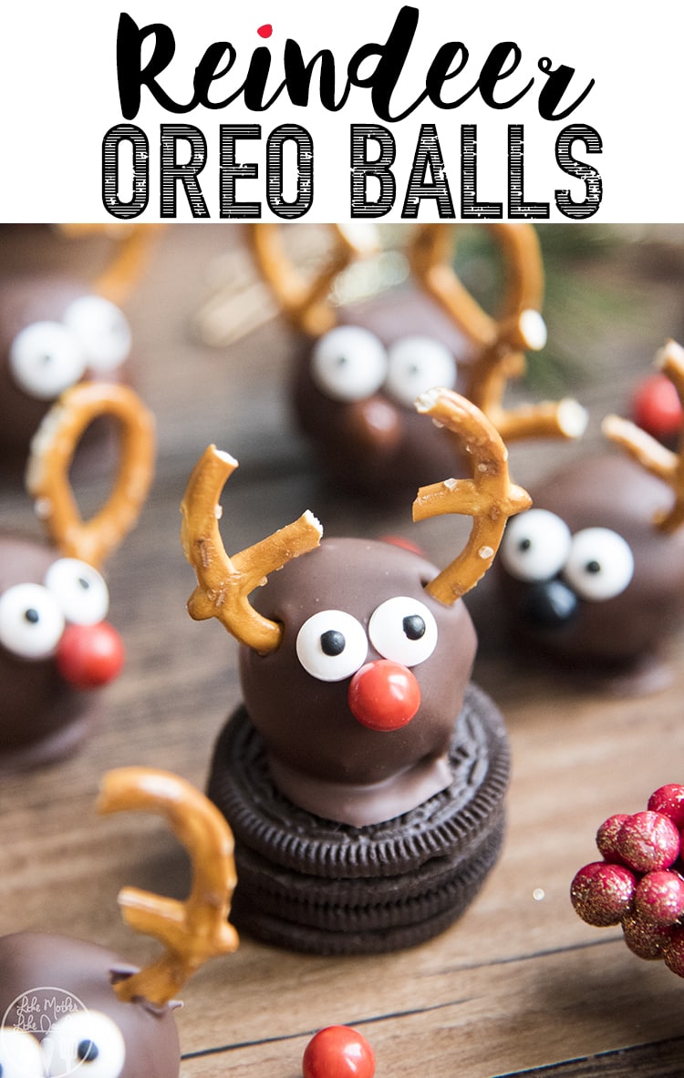 Reindeer Oreo Cookie Balls - like mother like daughter