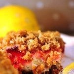 Cherry cheesecake with a cruncy graham cracker crust and a streusel topping, just what you love.