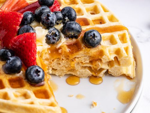 BEST BELGIAN WAFFLE RECIPE - Butter with a Side of Bread