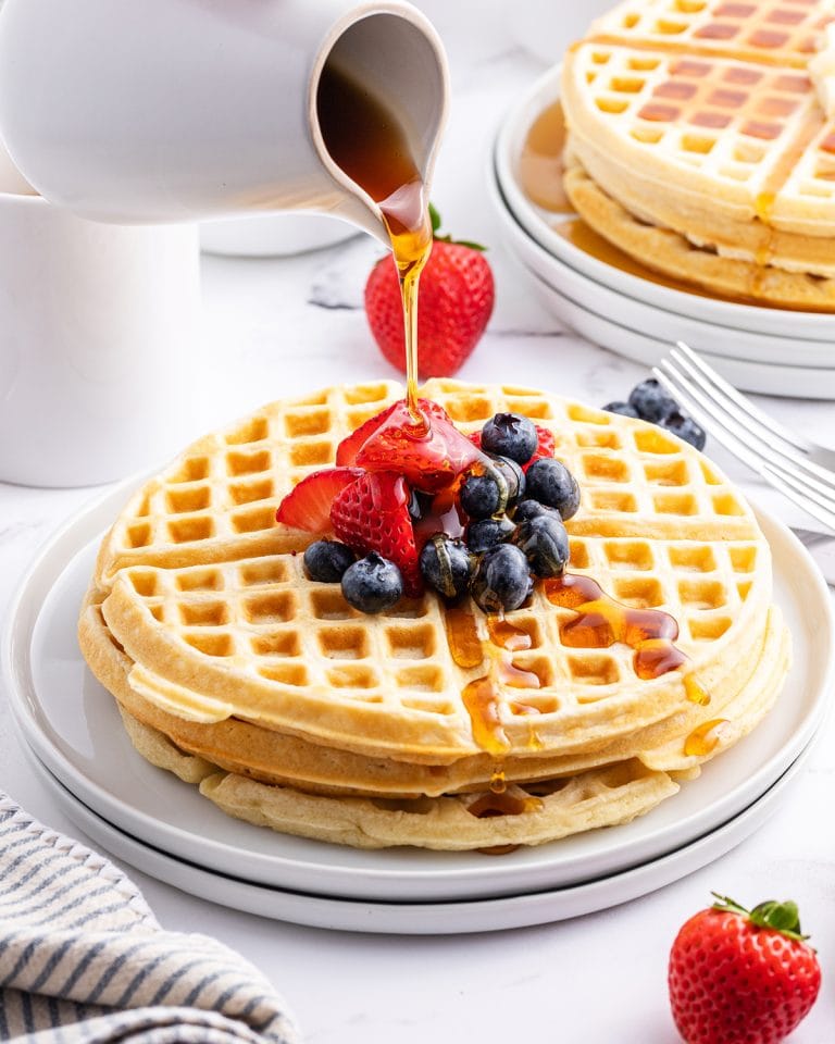 Golden Butter Waffles - Like Mother Like Daughter