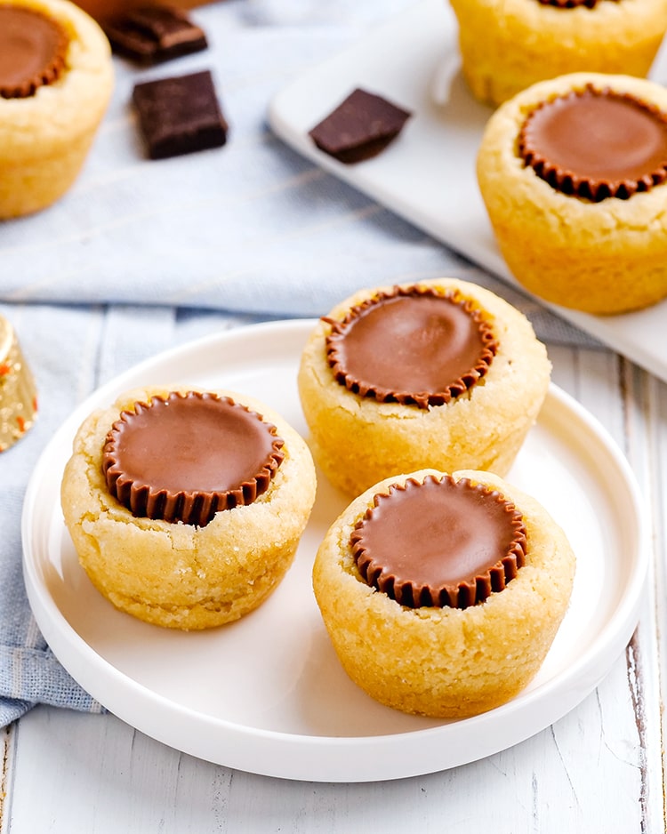 Peanut Butter Cookie Cups on a plate
