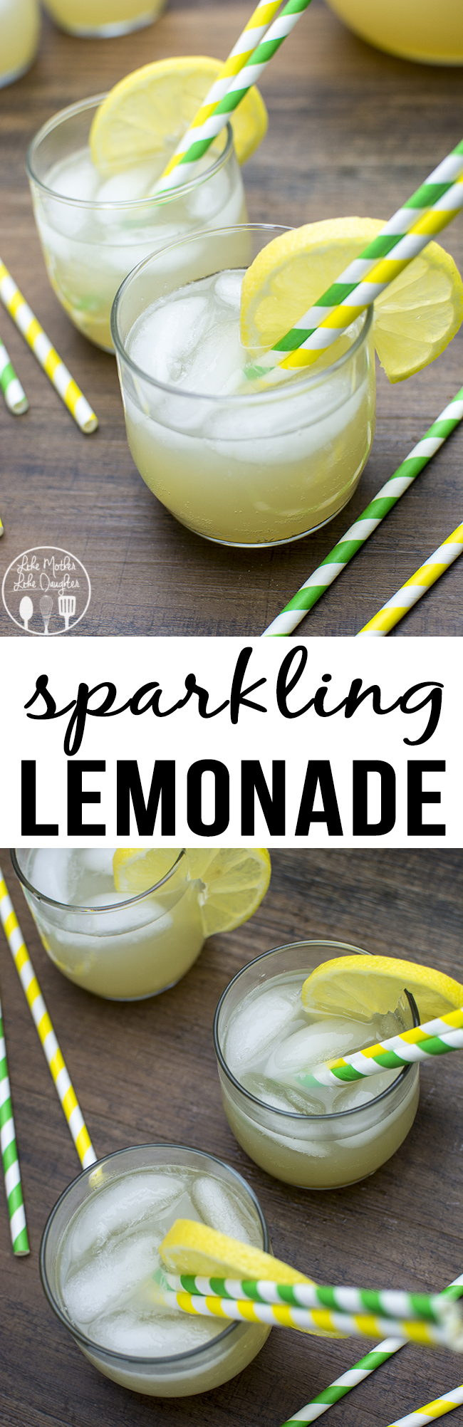 Sparkling Lemonade - This easy to make sparkling lemonade is only 2 ingredients and is the perfect refreshing bubbly drink for any occasion