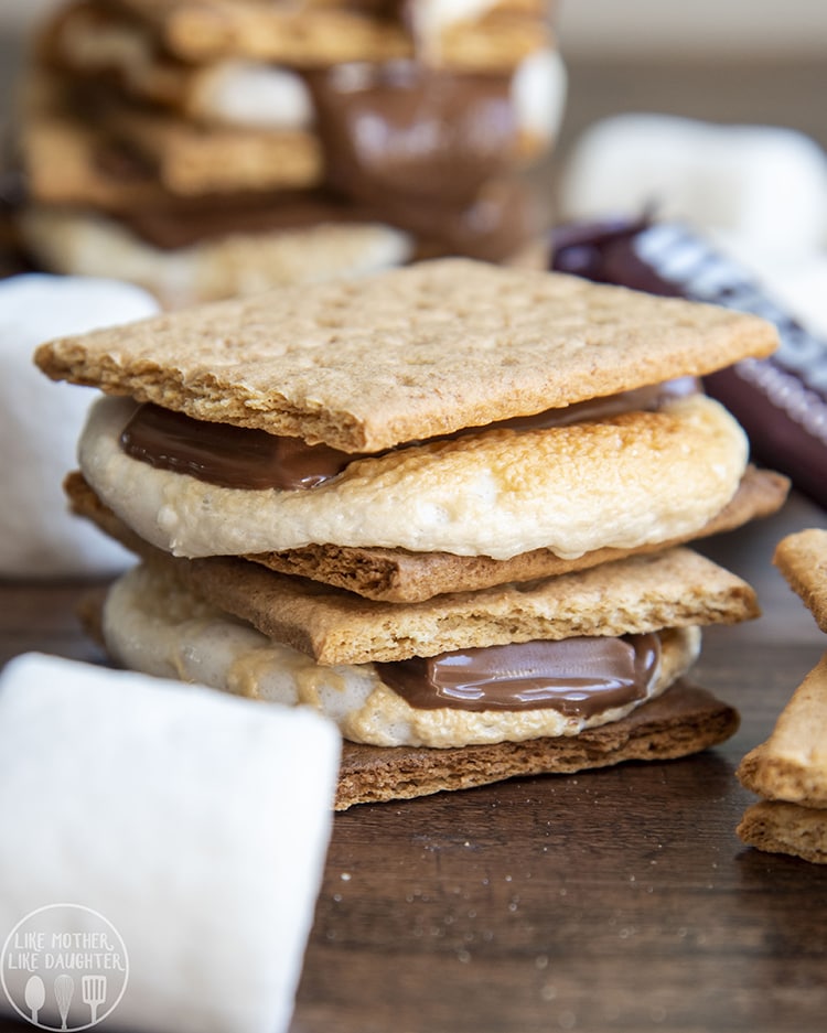 S'mores made indoors in the oven