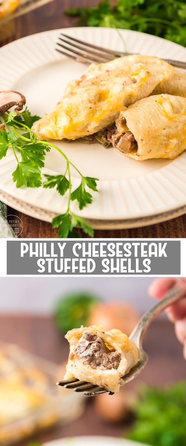 These philly cheese steak stuffed shells have the same great flavors of a philly cheesesteak sandwich, all stuffed in a yummy pasta shell.