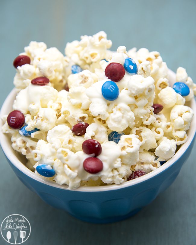 patriotic white chocolate popcorn 6