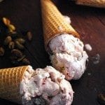 Fig Pistachio Ice Cream is creamy with the sweet flavor of figs and the salty of pistachio in every bite giving your mouth a taste of ice cream heaven.