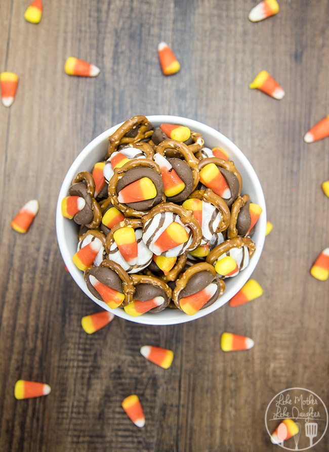 Candy Corn Pretzel Treats - Like Mother Like Daughter