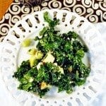 Kale sesame salad is a tasty way to eat to your health. Kale, cucumbers, green apples, feta cheese, sesame seeds with a honey vinaigrette all tossed together for deliciousness and healthiness.