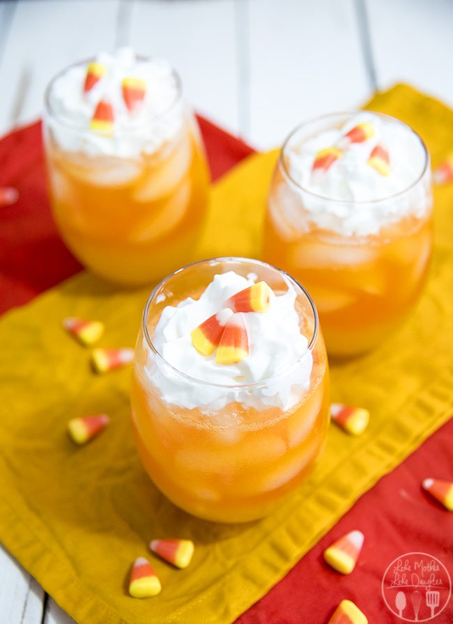 Candy Corn Layered Drink - Like Mother Like Daughter