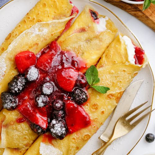 Easy Crepe Recipe - Crunchy Creamy Sweet