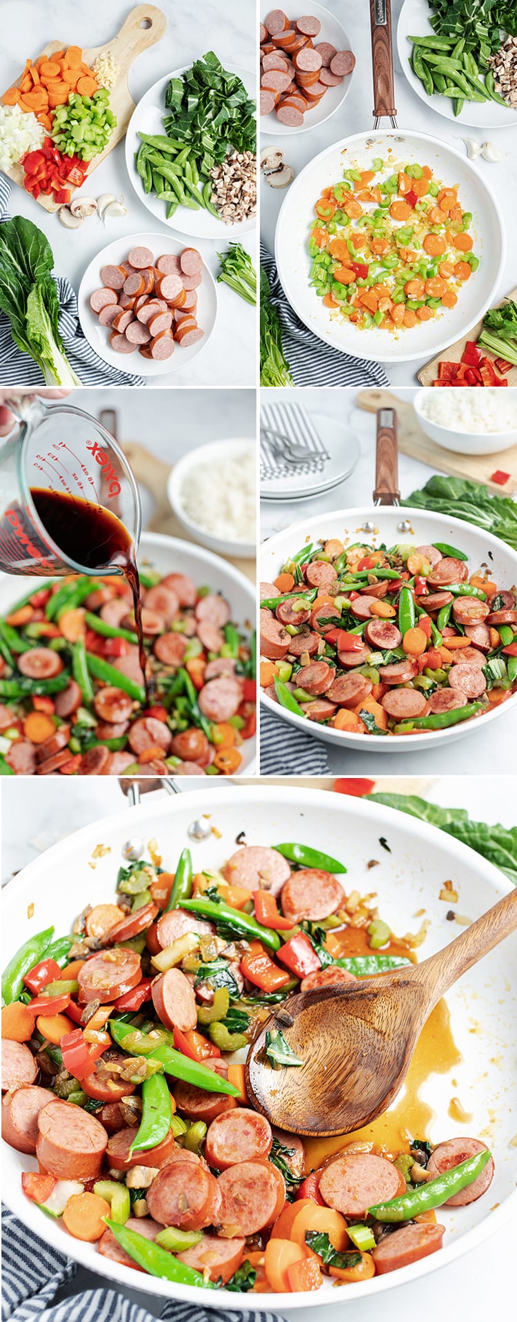 How to make kielbasa stir fry