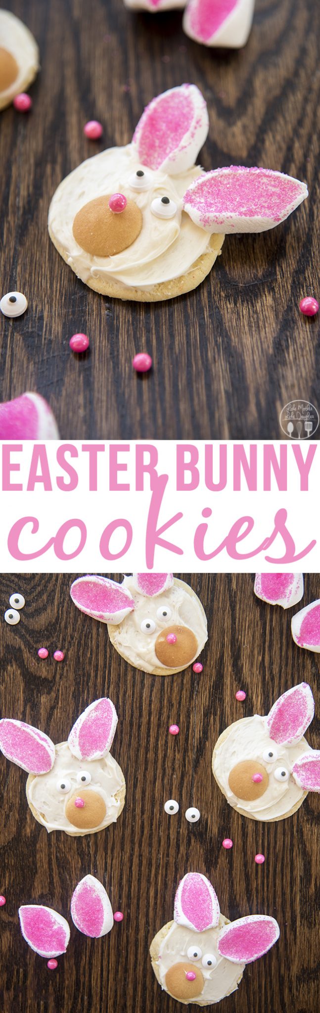 Easter Bunny Cookies - Cute Easter Bunny Cookies that are easy to make and so adorable - perfect for celebrating Easter or the spring season!